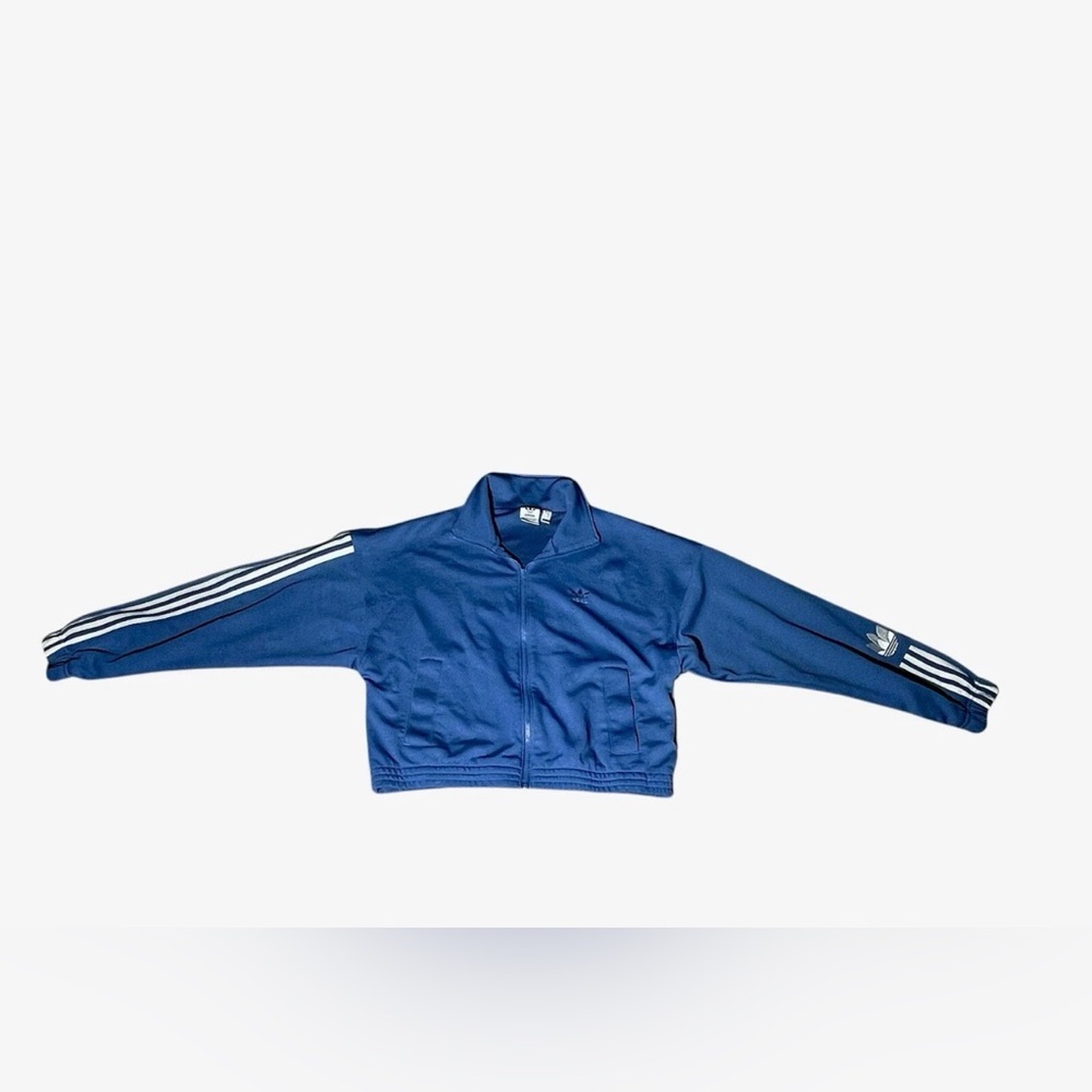Adidas Originals Blue Track Jacket Trefoil‎ Logo Women’s Size